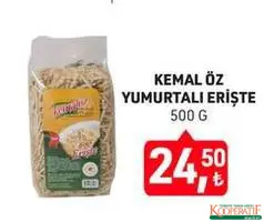 KEMAL ÖZ YUMURTALI ERİŞTE 500 G fiyat ve kampanya bilgisi